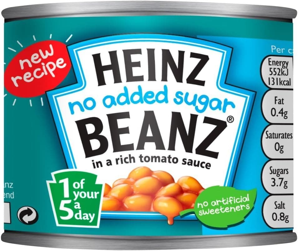 HEINZ BAKED BEANS NO SUGAR ADDED 48X200G - 1