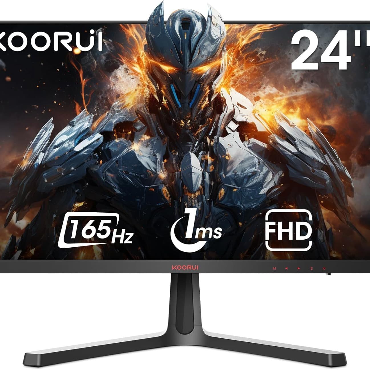 KOORUI 24 Inch Computer Monitor - FHD 1080P Gaming Monitor 165Hz VA 1ms, AdaptiveSync Technology, Ultra-Thin LED Monitor,HDMI X2 / DP, VESA Compatible, Tilt Adjustable, Eye Care - 24E4 - Black - 1
