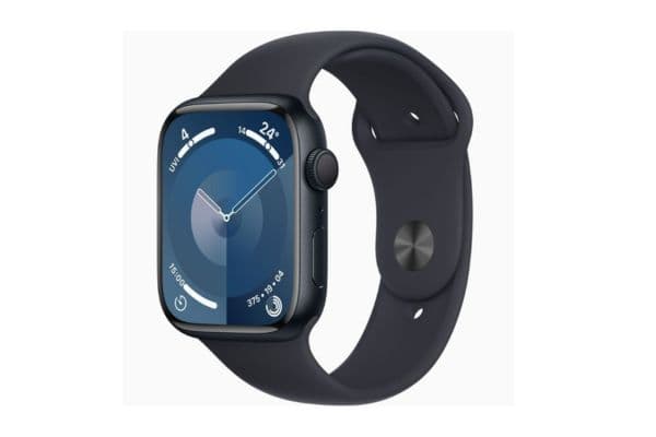 Apple Watch Series 9, GPS 45mm, Midnight Aluminum Case With Midnight Sport Band - 1