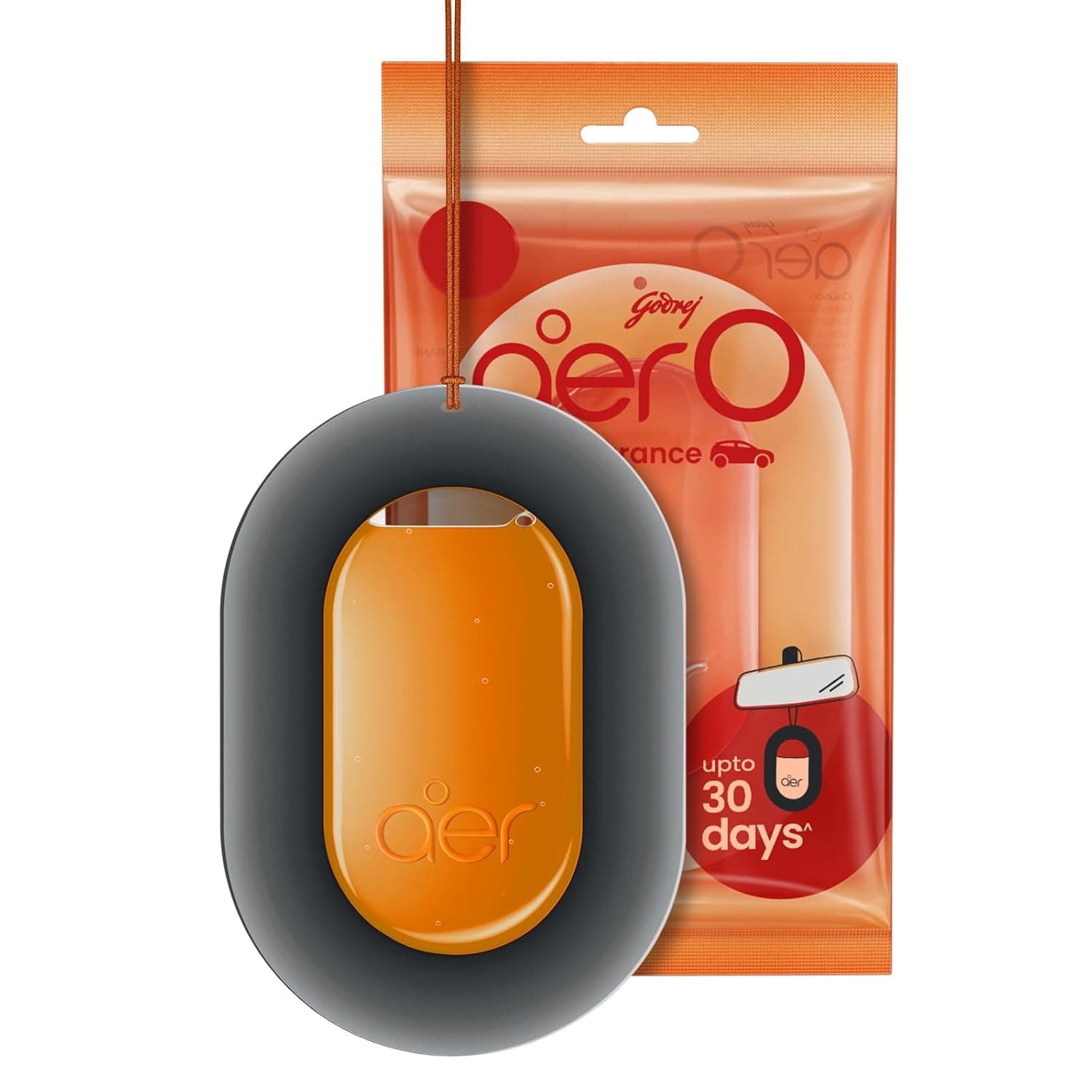 Godrej aer O – Hanging Car Air Freshener | Car Accessories | Musk After Smoke (7.5g) - 1