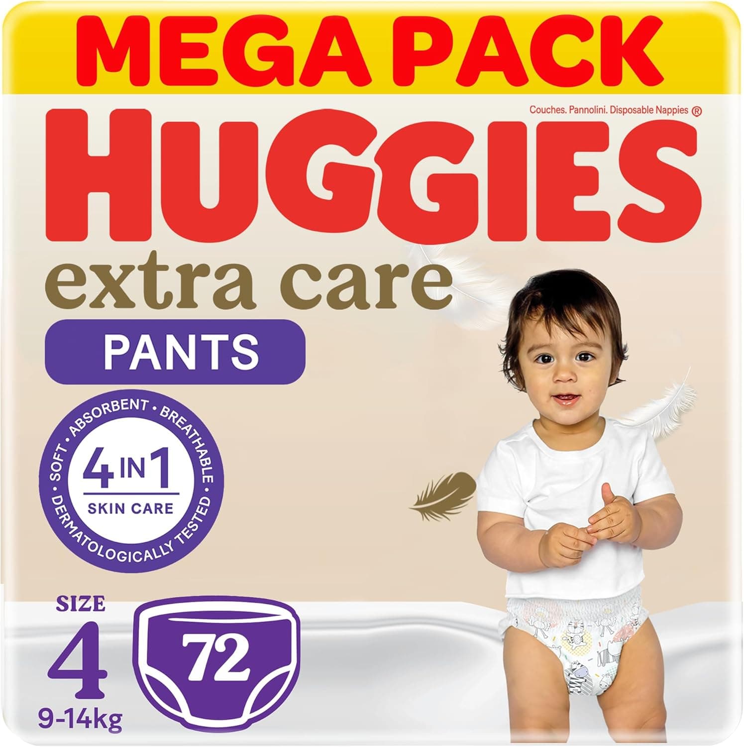 Huggies, Extra Care Culottes, Size 4,  9-14 kg, Mega Pack, 72 Diaper Pants - 1