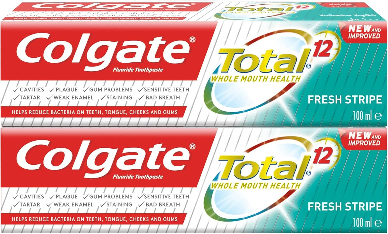 COL TP TOTAL FRSH STRIPE 100ML 2PK VP@35%OFF - 1