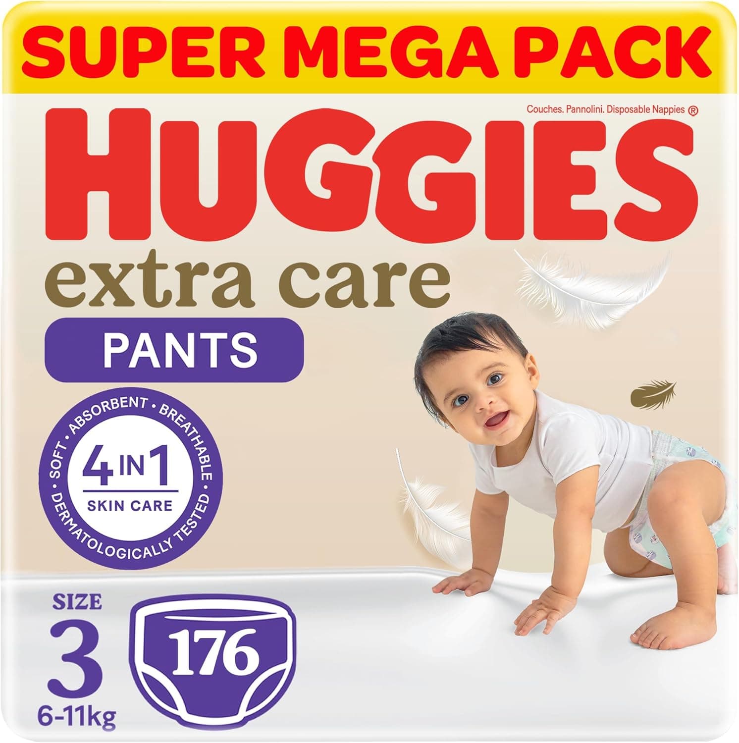 Huggies, Extra Care Culottes, Size 3,  6-11 kg, Super Mega Pack, 176 Diaper Pants - 1