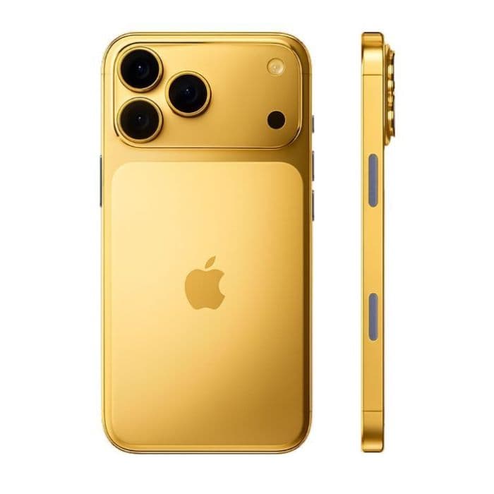 Customized Apple iPhone 17 Pro Max, 6.9 Inch, 2TB, 12GB, 24KT Gold (Apple Warranty) - 1