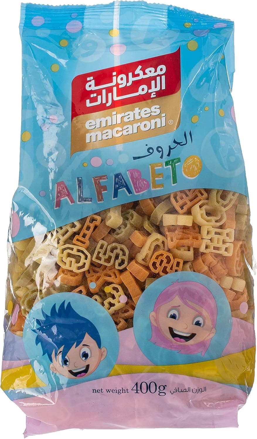 EM ALPHABT SHAPE TRICLR PASTA 20X400GM - 1