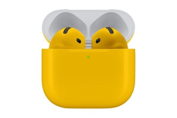 Merlin Craft Customized Apple Airpods 4 Yellow Glossy - 1