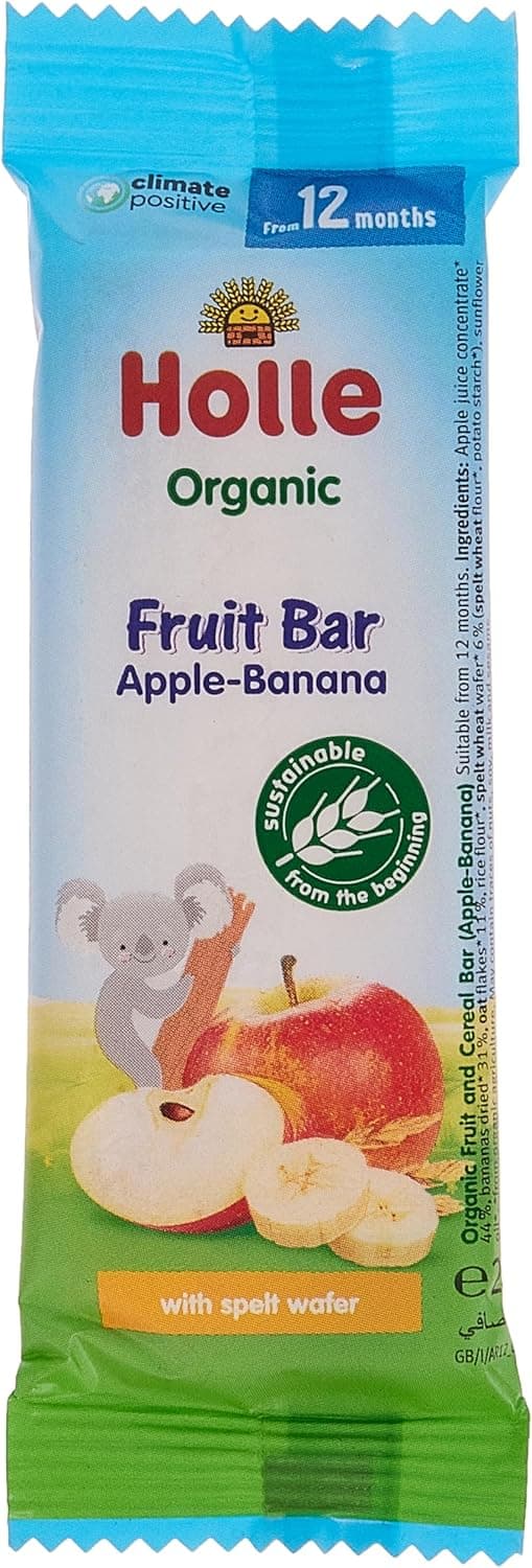 HOLLE ORG FRT BAR APPLE & BANANA 20X25GM - 1