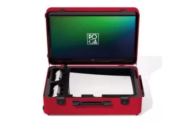 IndiGaming POGA Lux 24-Inch Portable Gaming Monitor Red for PlayStation 5 - 1