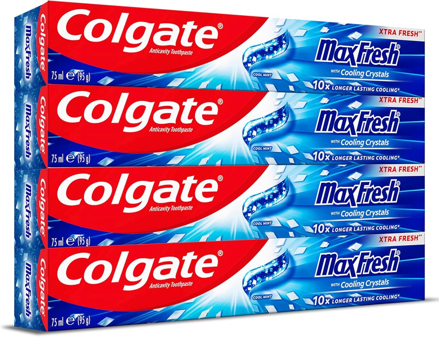 COLGATE TOOTHPASTE MAX FRESH CLEANMINT 4PK 75ML - 1