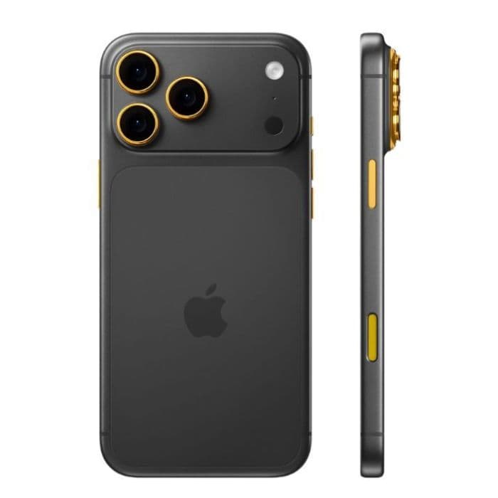 Customized Apple iPhone 17 Pro Max, 6.9 Inch, 512GB, 12GB, Cosmic Black with Gold Accents (Apple Warranty) - 1