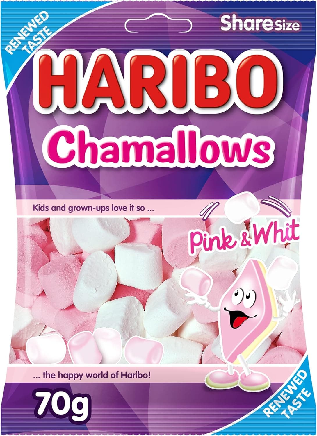HARIBO CHAMALLOWS PINK & WHITE 24X70G - 1