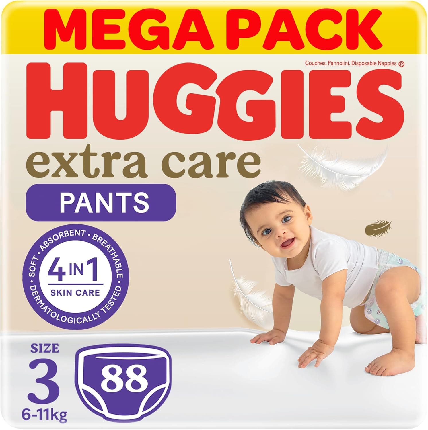 Huggies, Extra Care Culottes, Size 3,  6-11 kg, Mega Pack, 88 Diaper Pants - 1