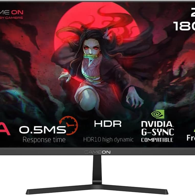 GAMEON GOPS27180VA Pro-Series Computer Monitor, Black Gaming Monitor 27 Inch, 1920x1080p FHD VA Panel, 180Hz Refresh Rate, 0.5ms Response Time, 2.1 HDMI, Supports PS5, شاشه قيمنق 27 بوصة - 1