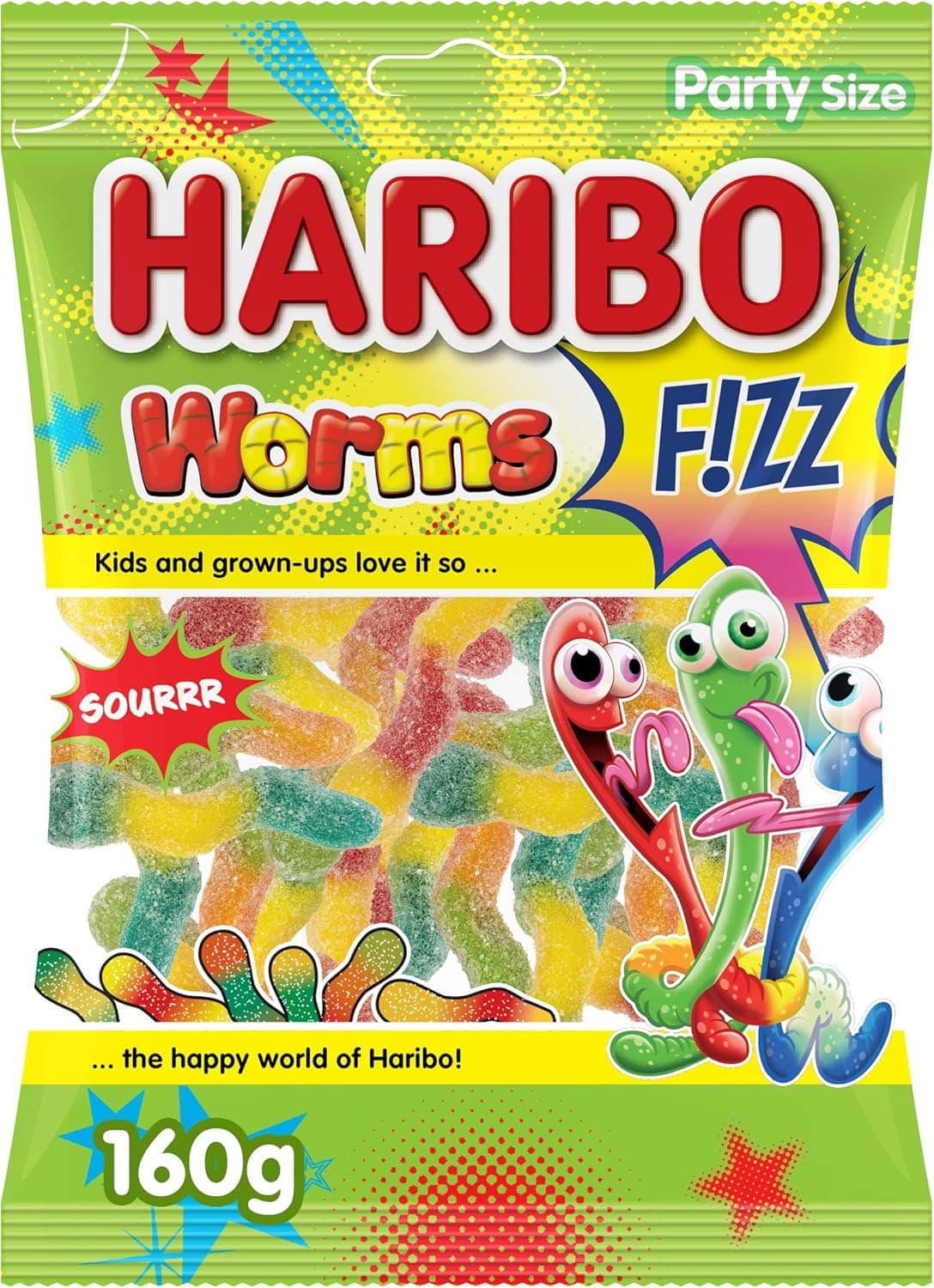 HARIBO FIZZ WORM 30X160G - 1