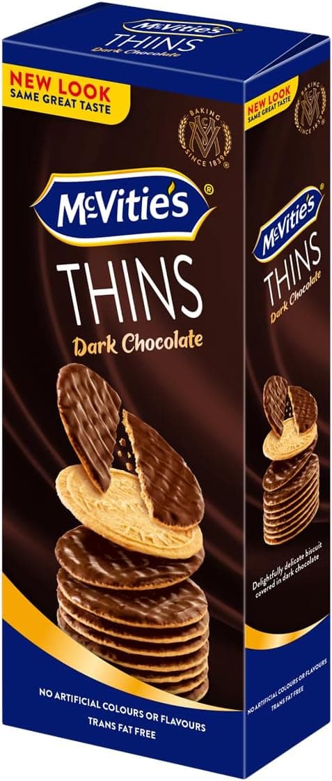 MCVITIES THINS DARK 6X12X150 GMS - 1