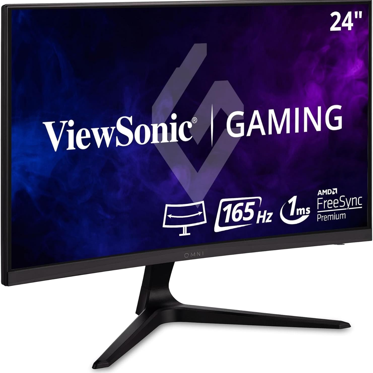 Viewsonic Omni VX2418C 24 Inch 1080p 1ms 165Hz Curved Gaming Monitor with AMD FreeSync Premium, Eye Care, HDMI and DisplayPort - 1