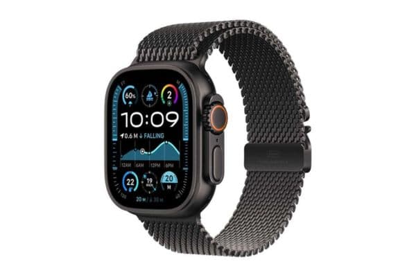 Apple Watch Ultra 2, (2024) GPS + Cellular 49mm, Black Titanium Case with Black Milanese Loop - 1