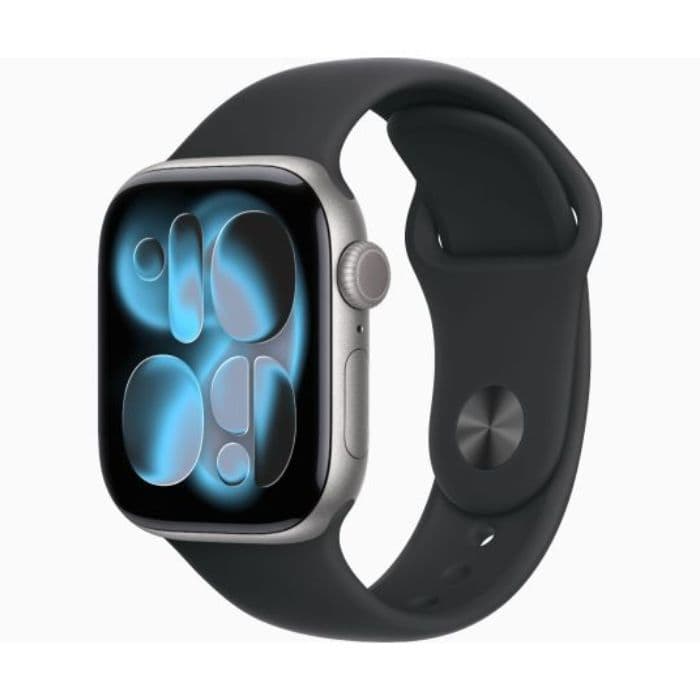 Apple Watch Series 11, GPS, 42mm, Space Gray Aluminum Case with Black Sport Band - S/M - 1