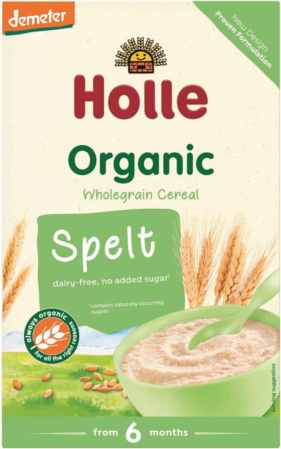 HOLLE ORG WHOLEGRAIN SPELT CEREAL 6X250G - 1