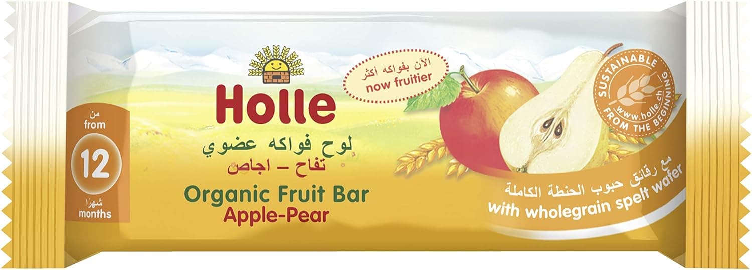 HOLLE ORG FRUIT BAR APPLE & PEAR 20X25GM - 1