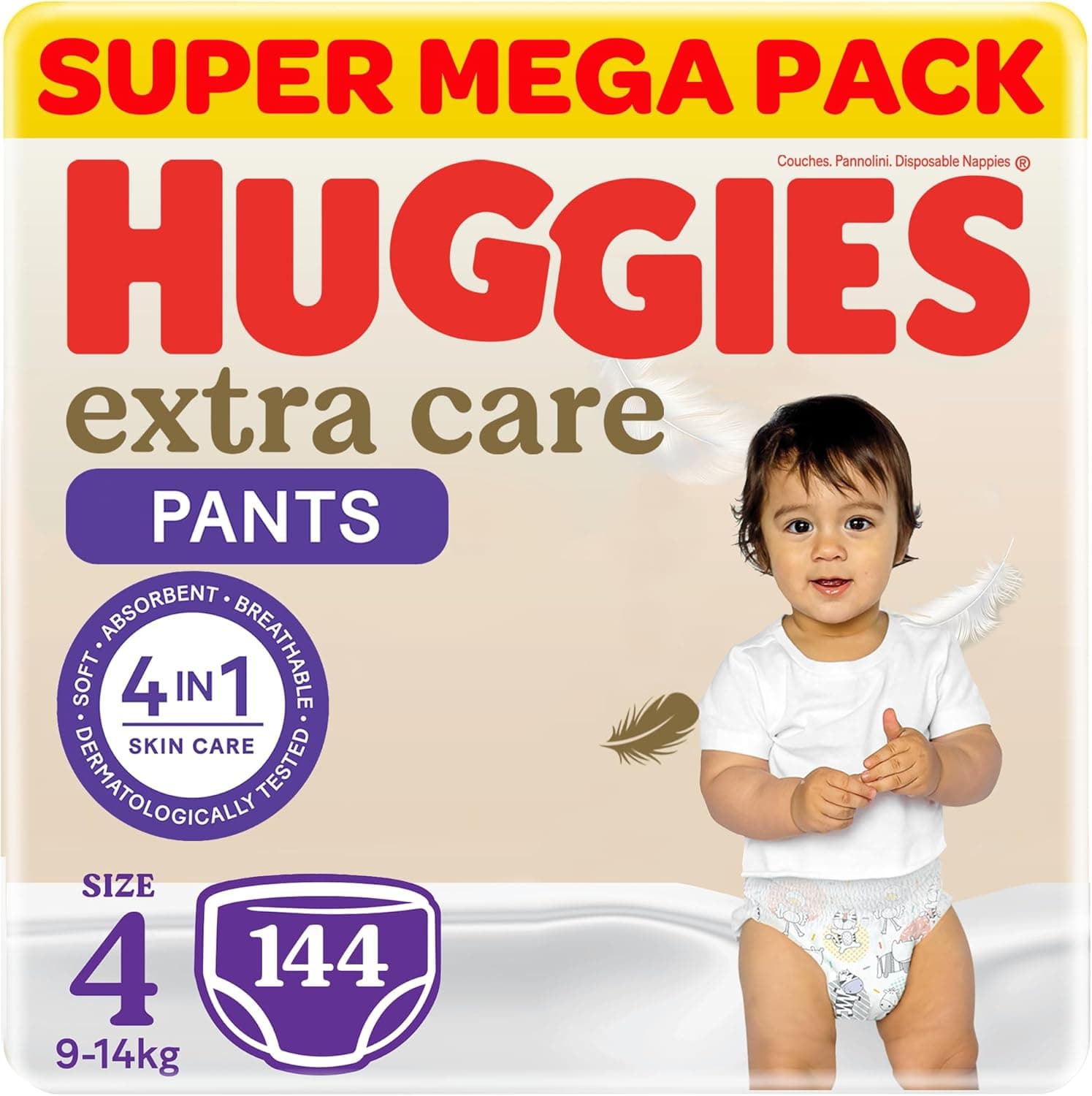 Huggies, Extra Care Culottes, Size 4,  9-14 kg, Super Mega Pack, 144 Diaper Pants - 1