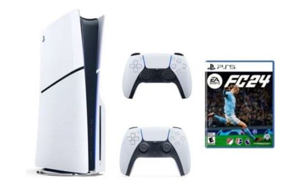 Sony PlayStation 5 Console Disc Slim 1TB (International Edition) with extra controller and EA Sports FC 24 - 1