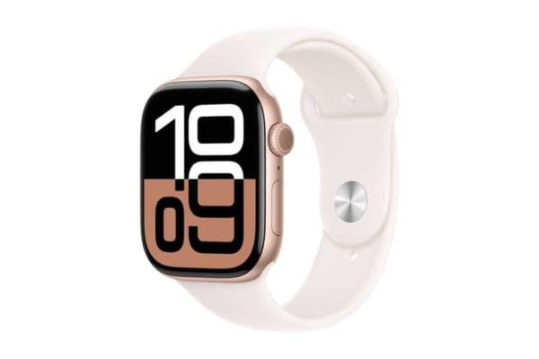 Apple Watch Series 10, GPS 42mm Rose Gold Aluminum Case, with Light Blush Sport Band – M/L - 1