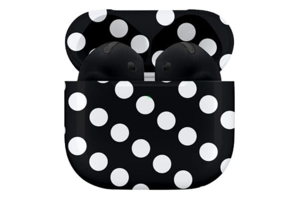 Merlin Craft Customized Apple Airpods 4 Black Polka - 1