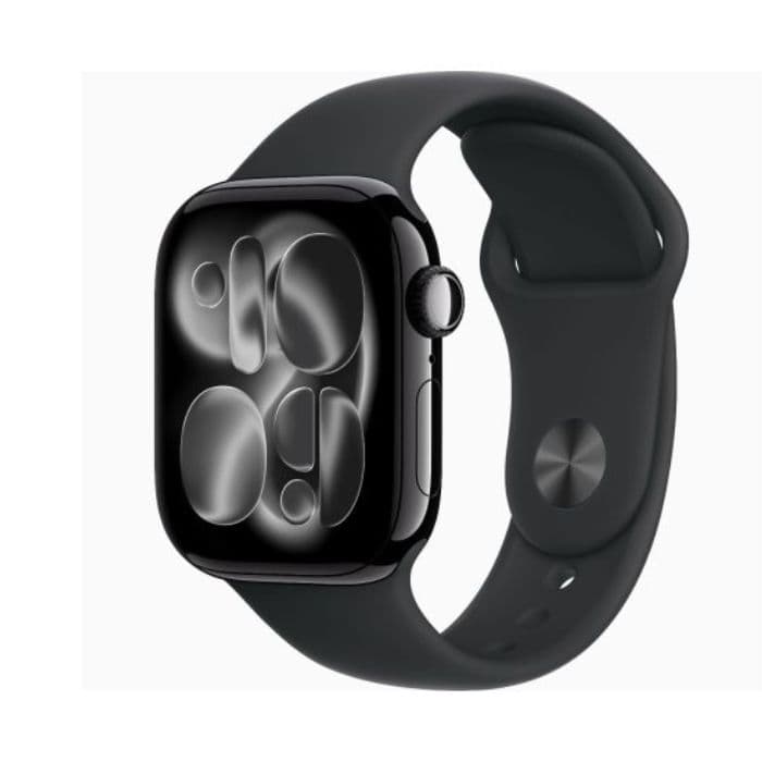 Apple Watch Series 11, GPS, 42mm, Jet Black Aluminum Case with Black Sport Band - S/M - 1