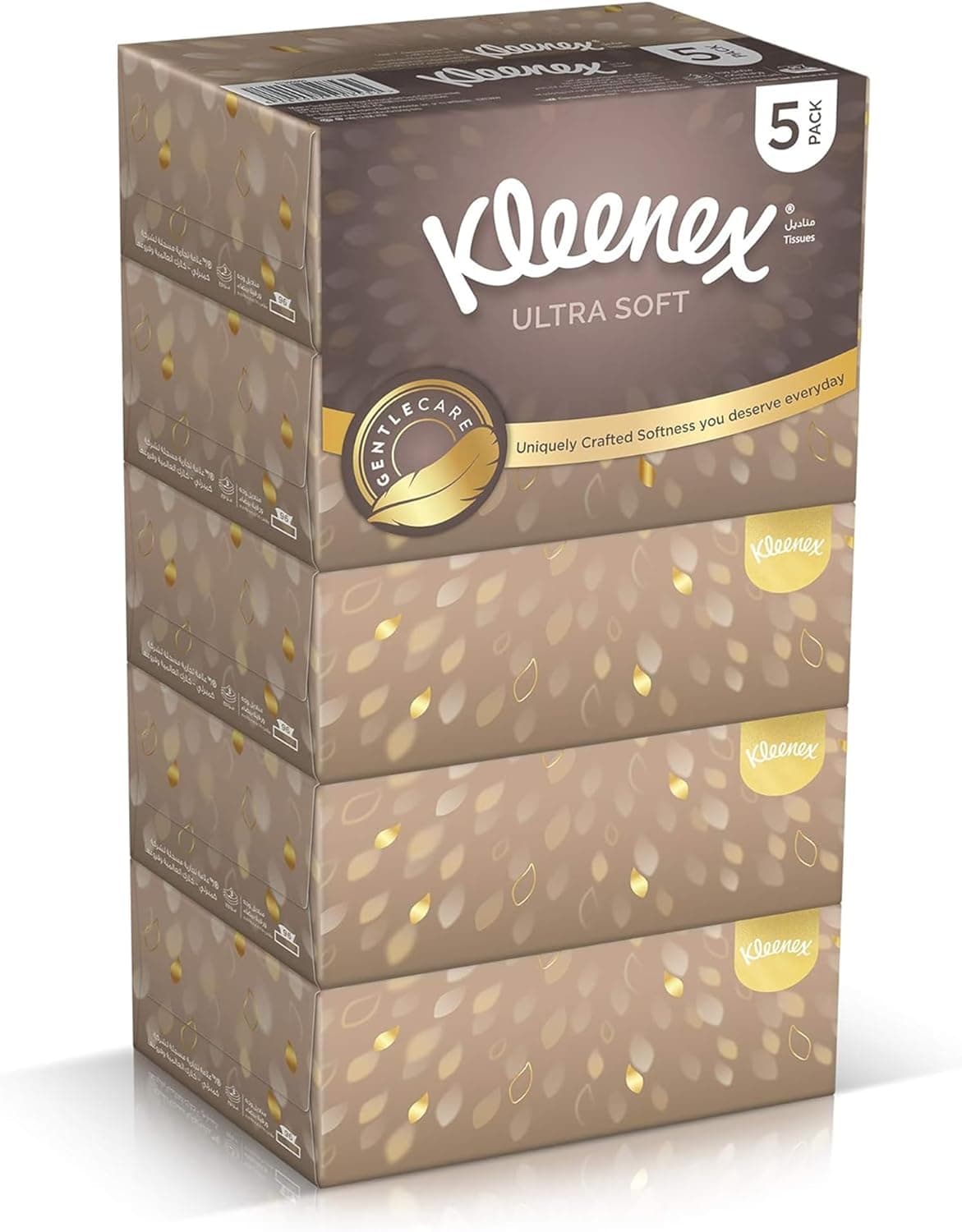 Kleenex Ultra Soft Premium Facial Tissues, Pack of 5 Boxes 96 Sheets X 3 Ply - 1