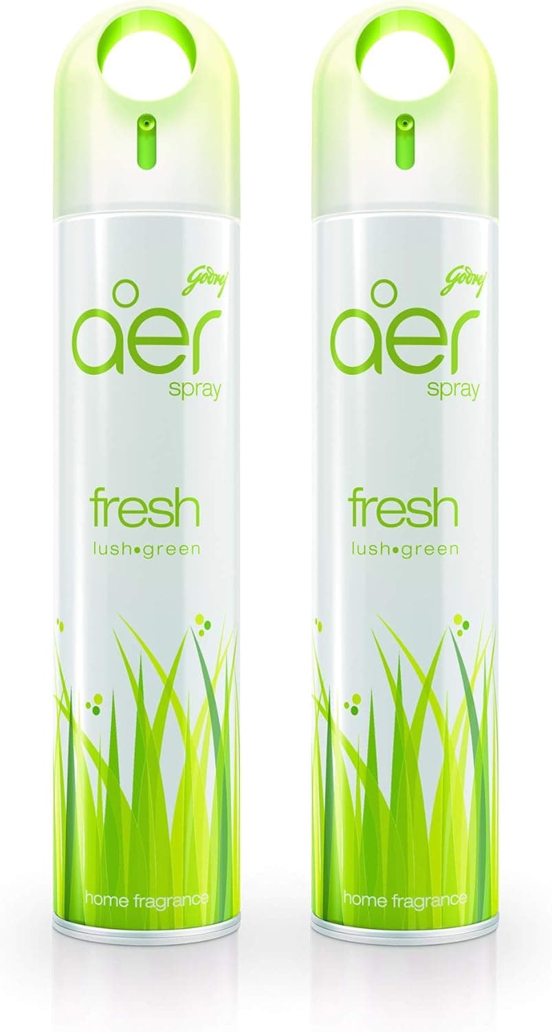 Godrej Aer Air Freshener Spray Fresh Lush Green 300 Ml - (Pack Of 2), Fghkarspz008-Flg - 1