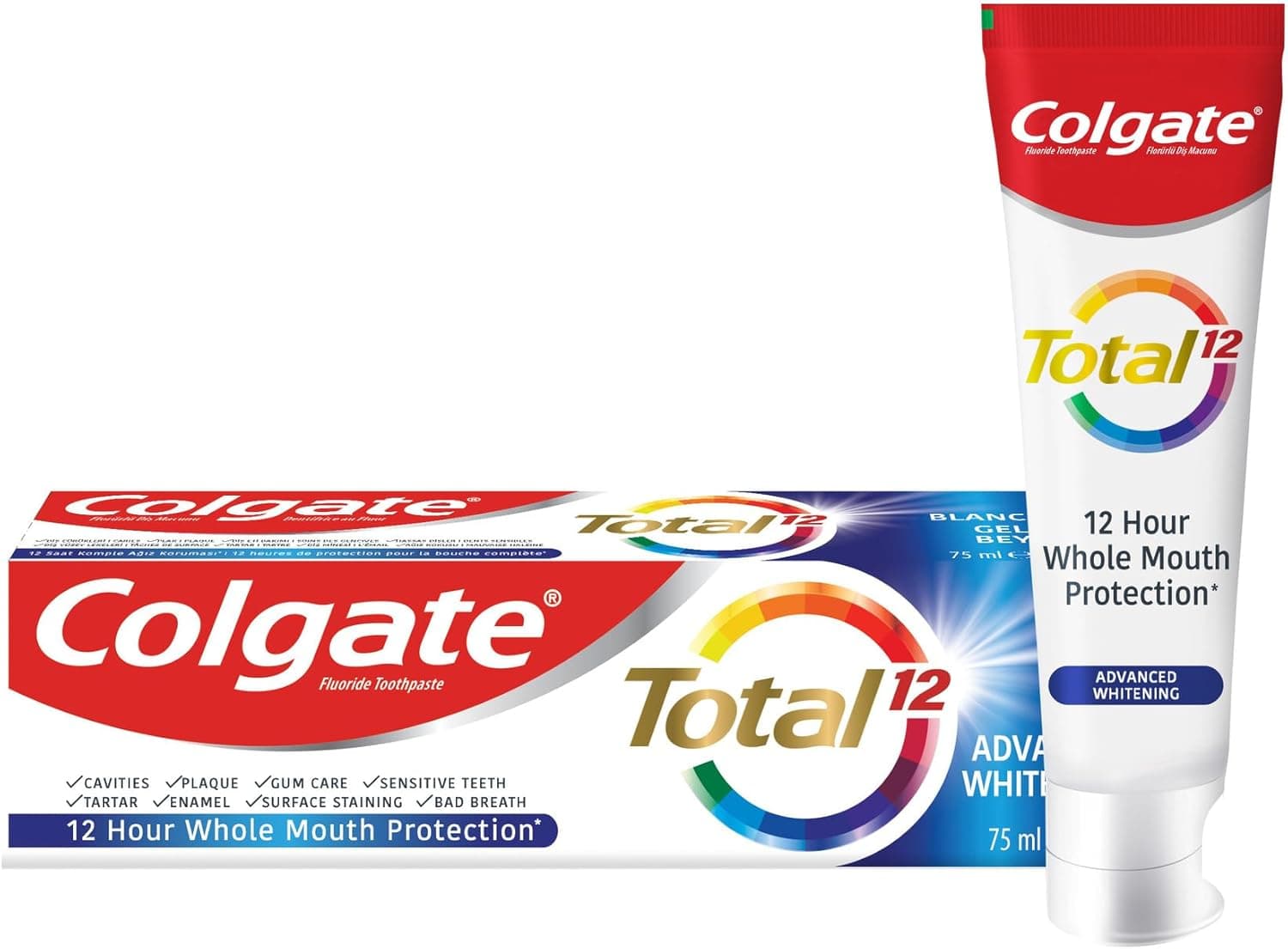 COLGATE TOOTHPASTE TOTAL ADVANCE WHITENING 75 ML - 1