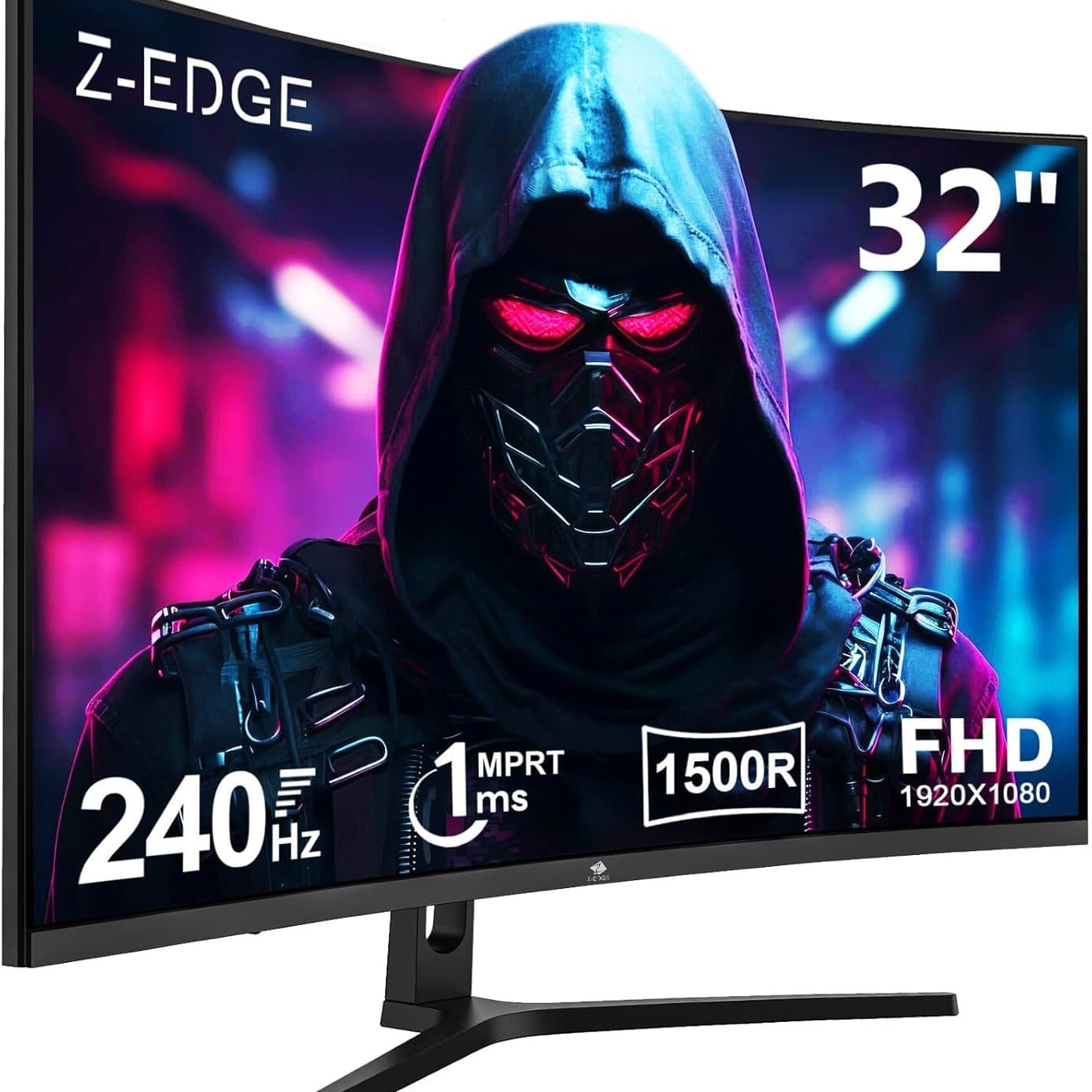 Z-EDGE 32-inch Curved Gaming Monitor - 16:9 Full HD 1920x1080, 240Hz High Refresh Rate, 1ms Ultra - Fast Response Time, Frameless, AMD FreeSync Premium - DisplayPort & HDMI Ports UG32P - 1