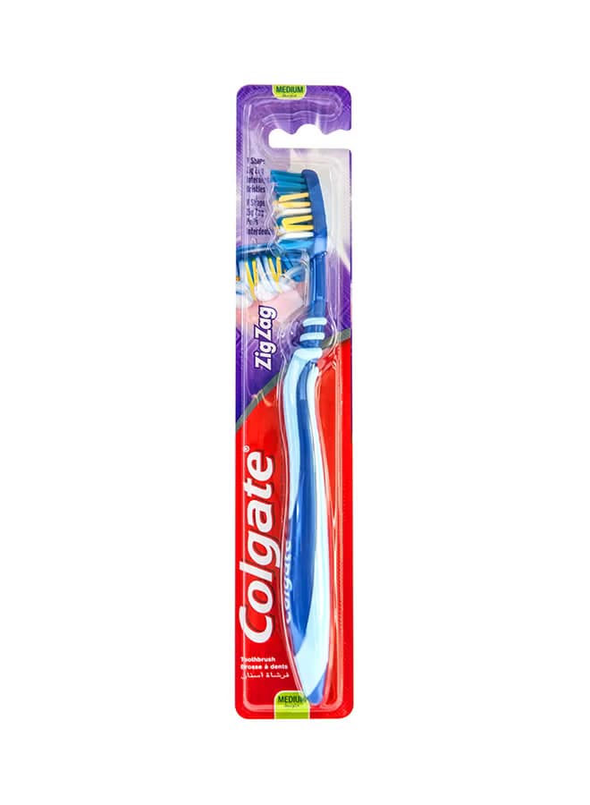 COLGATE TOOTHBRUSH ZIGZAG FLEXIBLE MED+TONGUE CLNR - 1